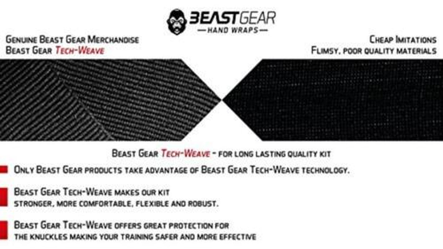 Beast Gear Boxing Wraps - Hand Gloves for Kickboxing, Martial Arts